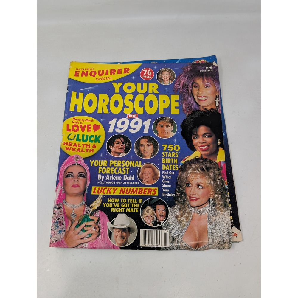 National Enquirer 1991 Michael Jackson Oprah Winfrey Dolly Parton Cher VTG 90s